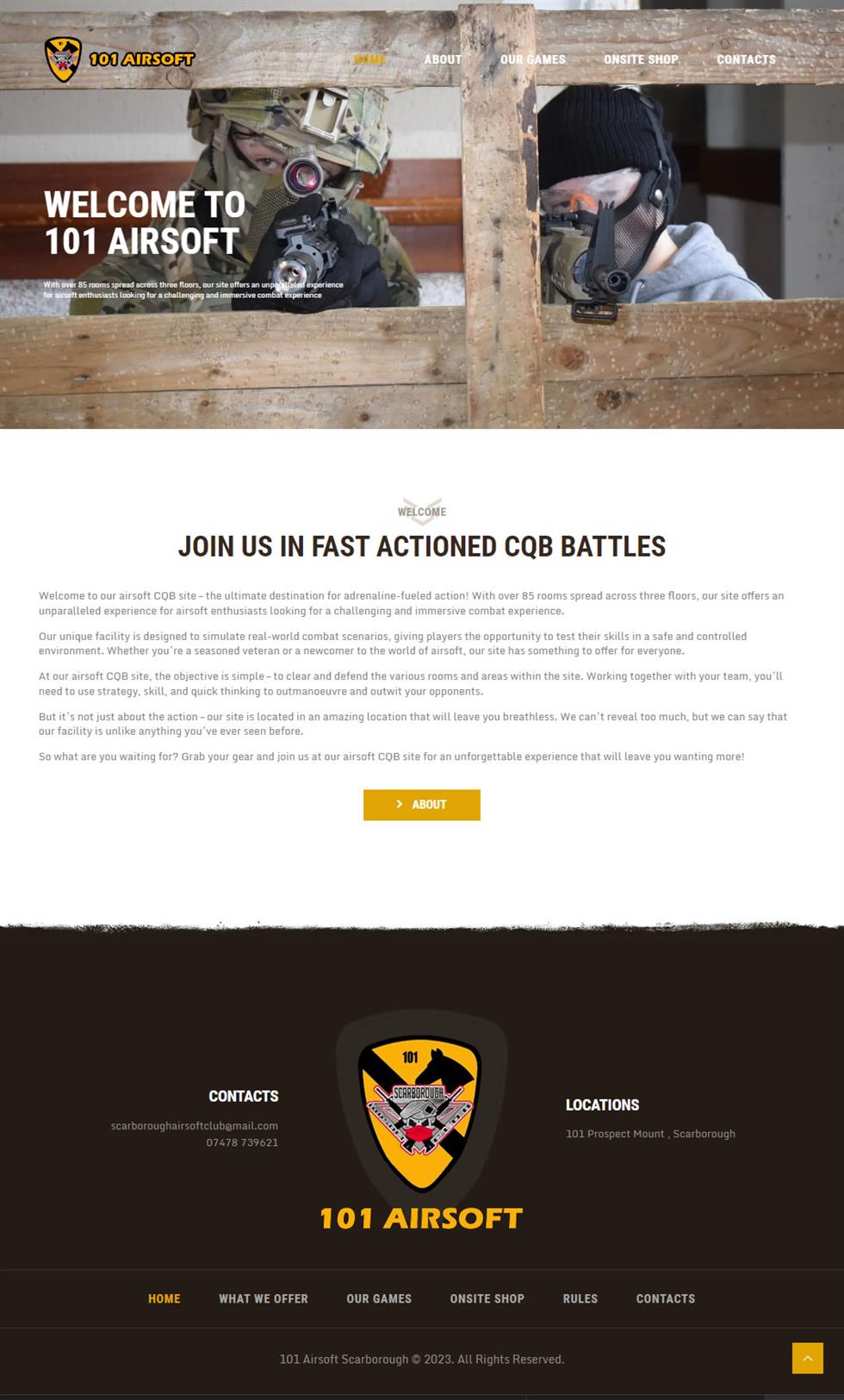 101 Airsoft – Community & Booking Website