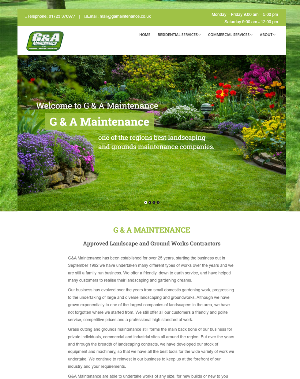G&A Maintenance website
